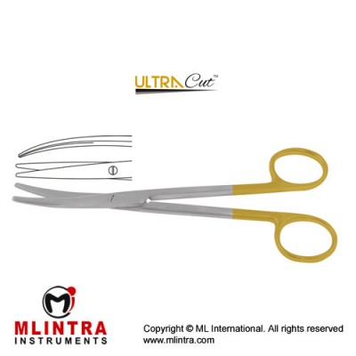 UltraCut™ TC Mayo-Lexer Dissecting Scissor Curved Stainless Steel, 16 cm - 6 1/4"